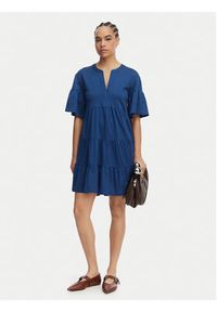 Weekend Max Mara Sukienka codzienna Saggina 2615621042 Niebieski Regular Fit. Okazja: na co dzień. Kolor: niebieski. Materiał: bawełna. Typ sukienki: proste. Styl: casual #2