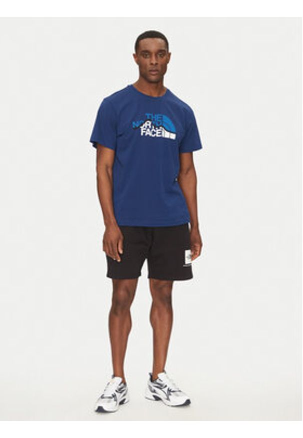 The North Face T-Shirt Mountain Line NF0A87NT Niebieski Regular Fit. Kolor: niebieski. Materiał: bawełna