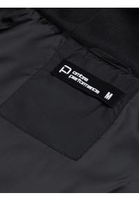 Ombre Clothing - Kurtka męska z łączonych tkanin - czarna V1. Kolor: czarny. Materiał: tkanina. Styl: sportowy #11