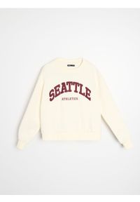 Sinsay - Bluza crewneck - kremowy. Kolor: kremowy
