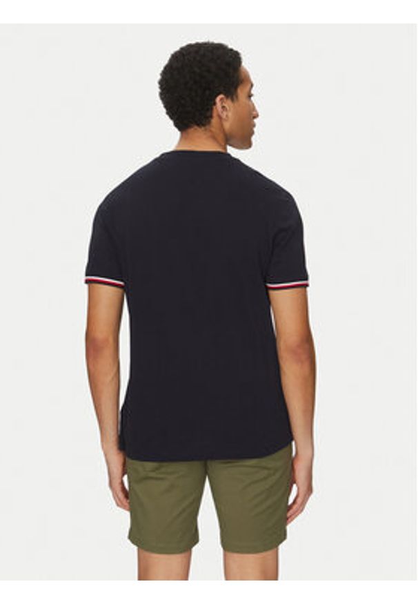 TOMMY HILFIGER - Tommy Hilfiger T-Shirt Global Stripe MW0MW38630 Granatowy Regular Fit. Kolor: niebieski. Materiał: bawełna
