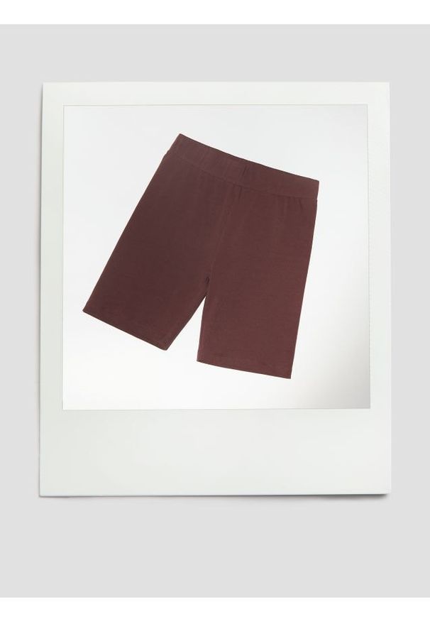 Reserved - Bawełniane kolarki - ciemnobrązowy. Kolor: brązowy. Materiał: bawełna