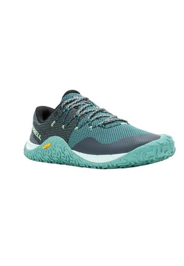 Buty do biegania męskie Merrell Trail Glove 7. Zapięcie: sznurówki. Kolor: zielony. Materiał: materiał, syntetyk, tkanina. Szerokość cholewki: normalna