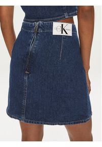 Calvin Klein Jeans Spódnica jeansowa J20J222827 Granatowy Regular Fit. Kolor: niebieski. Materiał: bawełna, jeans #3