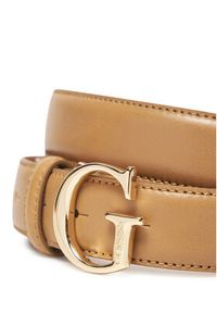 Guess Pasek Damski BW9118 P4230 Beżowy. Kolor: beżowy. Materiał: skóra