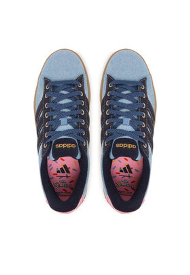 Adidas - adidas Sneakersy Grand Court Disney KK3539 Niebieski. Kolor: niebieski. Materiał: materiał. Wzór: motyw z bajki