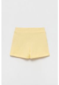 Pepe Jeans szorty bawełniane dziecięce Rosemery kolor żółty z nadrukiem regulowana talia. Okazja: na co dzień. Kolor: żółty. Materiał: bawełna. Wzór: nadruk. Styl: casual #3