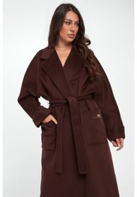 Elisabetta Franchi - Płaszcz damski wełniany ELISABETTA FRANCHI. Materiał: wełna #2