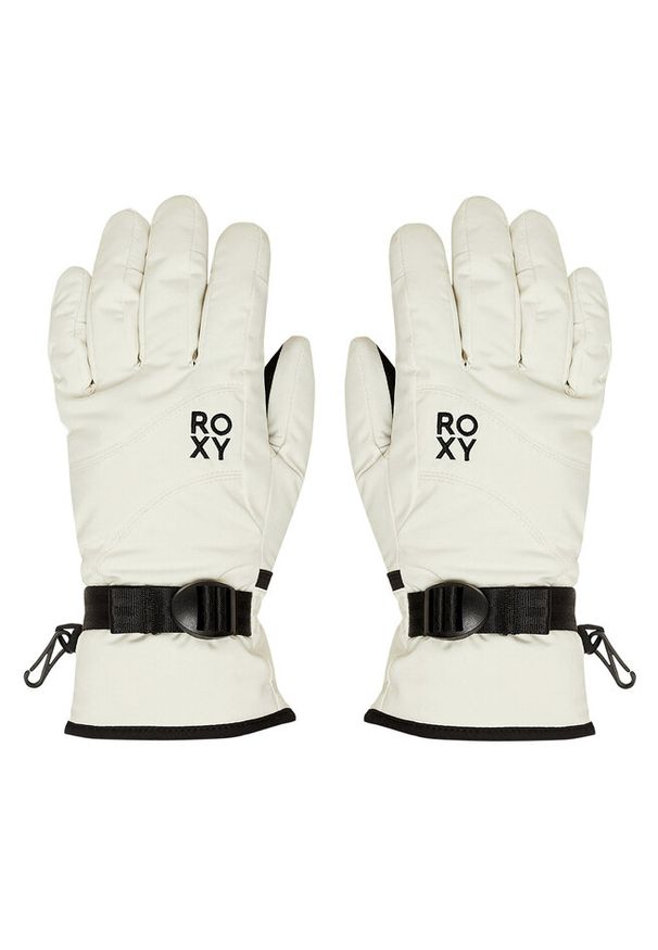 Rękawice snowboardowe Roxy. Kolor: biały. Sport: snowboard