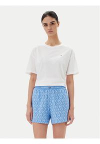 TOMMY HILFIGER - Tommy Hilfiger Piżama UW0UW05760 Niebieski Regular Fit. Kolor: niebieski. Materiał: bawełna #1