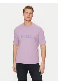 BOSS T-Shirt 50531271 Fioletowy Regular Fit. Kolor: fioletowy. Materiał: bawełna #1