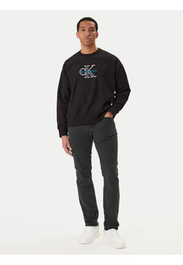 Calvin Klein Jeans Jeansy Essential LV04RB738G Czarny Slim Fit. Kolor: czarny