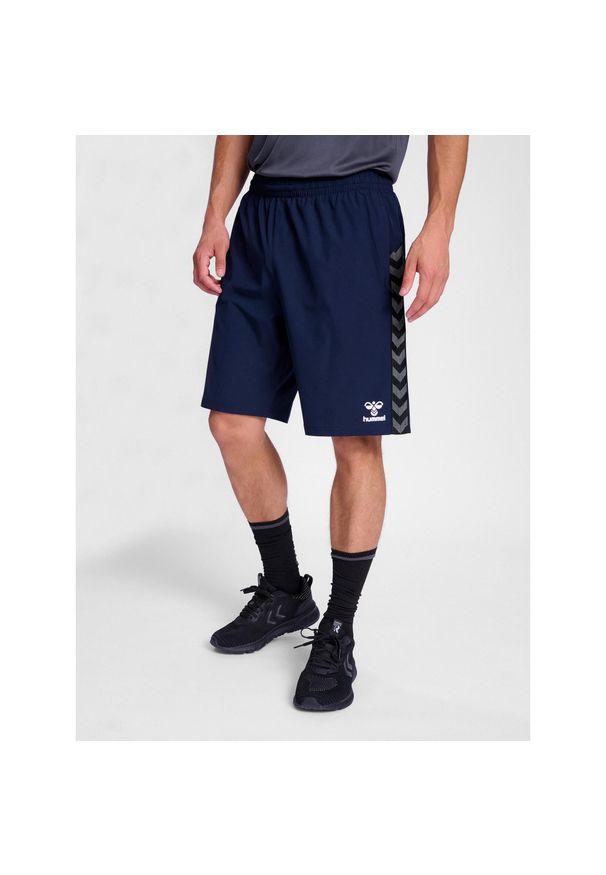 Szorty treningowe Hummel autentyczne. Kolor: niebieski. Sport: piłka nożna