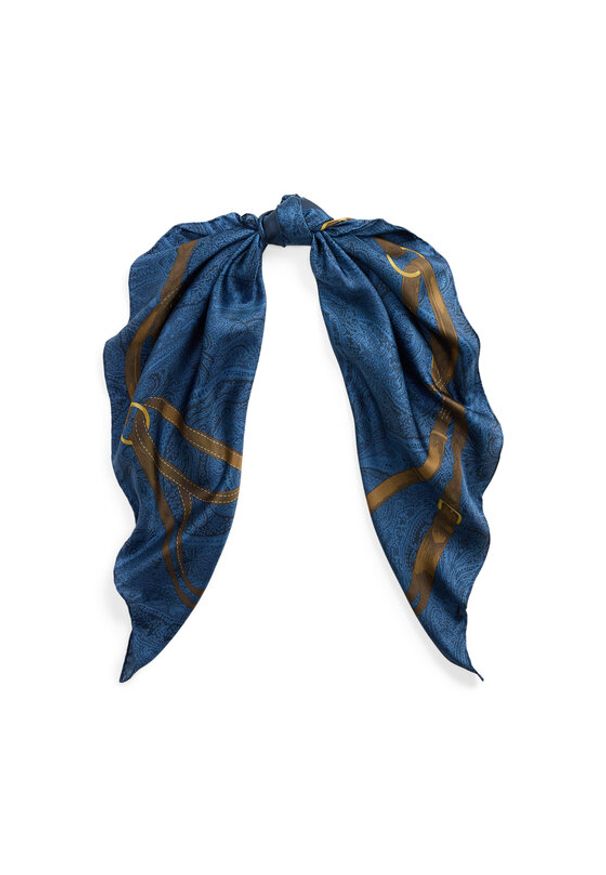 Lauren Ralph Lauren - LAUREN RALPH LAUREN Chusta 454972544003 Niebieski. Kolor: niebieski. Materiał: materiał, jedwab