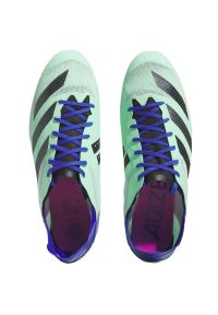 Adidas - Buty kolce do biegania adidas Adizero Finesse M GV9091 zielone. Zapięcie: sznurówki. Kolor: zielony. Materiał: syntetyk. Sport: bieganie