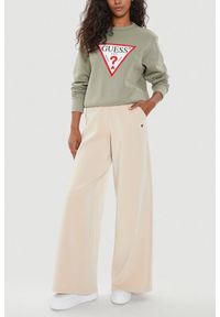 Guess - GUESS Zielona bluza damska z dużym logo Original Fleece, Rozmiar XS. Kolor: zielony #6