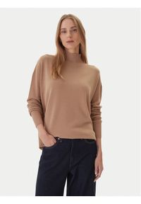 Kontatto Sweter 3M0822C Beżowy Relaxed Fit. Kolor: beżowy. Materiał: syntetyk