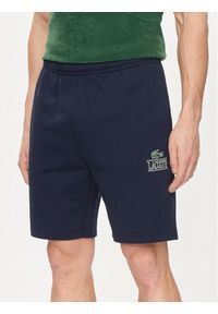 Lacoste Szorty sportowe GH1220 Granatowy Regular Fit. Kolor: niebieski. Materiał: bawełna. Styl: sportowy