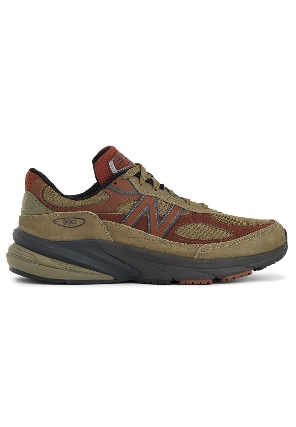 Buty unisex New Balance U990CA6 – zielone. Kolor: zielony. Materiał: syntetyk, materiał, zamsz, guma. Szerokość cholewki: normalna. Sport: bieganie