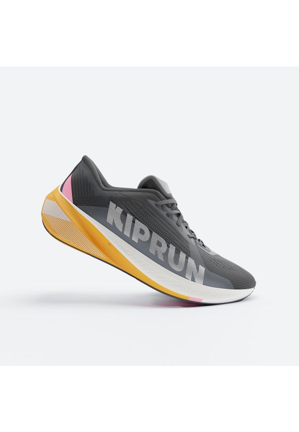 KIPRUN - Buty do biegania damskie Kiprun 500 Premium. Kolor: wielokolorowy, pomarańczowy, żółty, różowy, czarny. Sport: bieganie