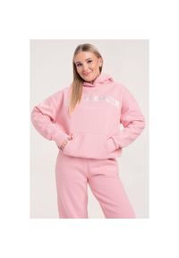 GYM GLAMOUR - Bluza fitness damska Gym Glamour college. Kolor: różowy. Sport: fitness