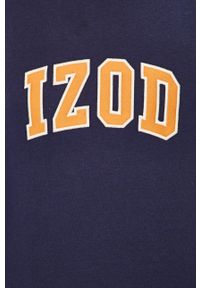 Izod - Bluza. Typ kołnierza: bez kaptura. Kolor: niebieski. Materiał: bawełna, poliester, materiał, dzianina. Wzór: aplikacja #2