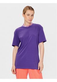 Patrizia Pepe T-Shirt 2M4316/J128-M448 Fioletowy Regular Fit. Kolor: fioletowy. Materiał: bawełna