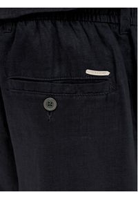 Jack & Jones Chinosy St. Karl 12253120 Czarny Loose Leg. Kolor: czarny. Materiał: len #8