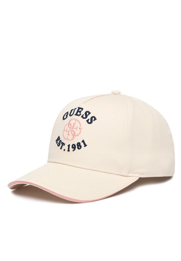 Guess Czapka z daszkiem V6RZ03 WO07T Beżowy. Kolor: beżowy. Materiał: bawełna