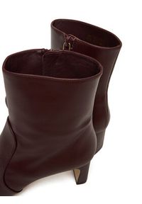 Stuart Weitzman Botki Babette SL542 Bordowy. Kolor: czerwony. Materiał: skóra #7