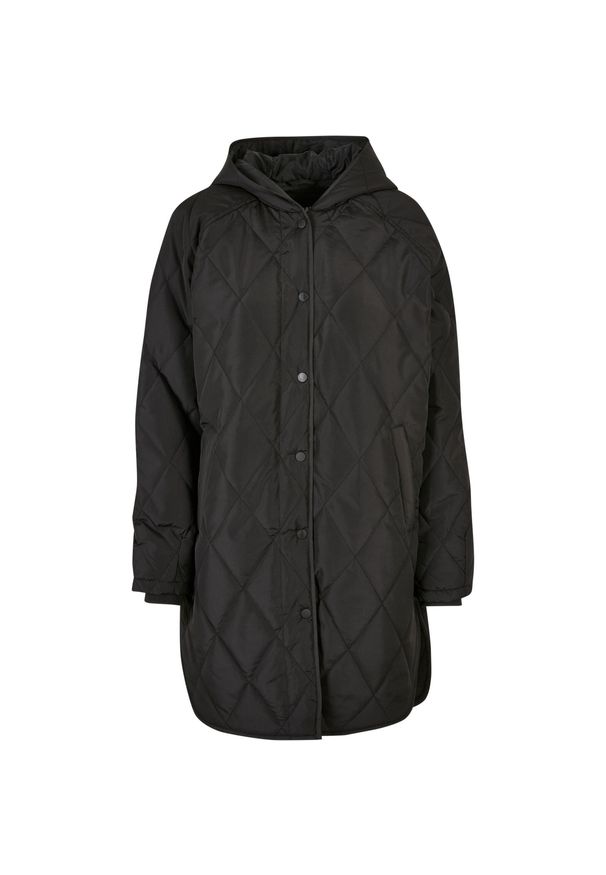 Kurtka parka damska z kapturem Urban Classics Oversized Diamond Quilted. Typ kołnierza: kaptur. Kolor: czarny. Sezon: zima
