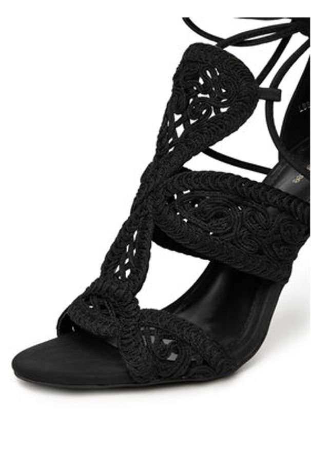 DeeZee Sandały LB8552-1 Czarny. Kolor: czarny. Materiał: materiał