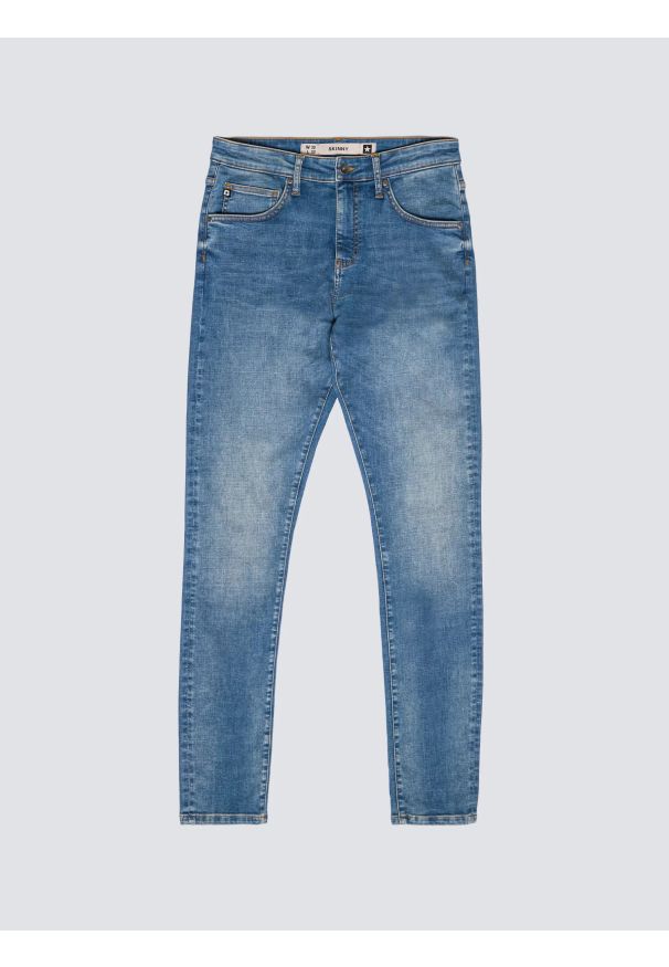 Big-Star - Jeansy męskie niebieskie Deric High Waist 390. Okazja: na co dzień. Stan: podwyższony. Kolor: niebieski. Styl: casual