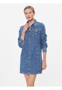 Tommy Jeans Sukienka jeansowa Aline Ls Dress Ah5032 Ext DW0DW17542 Niebieski Regular Fit. Kolor: niebieski. Materiał: bawełna #1