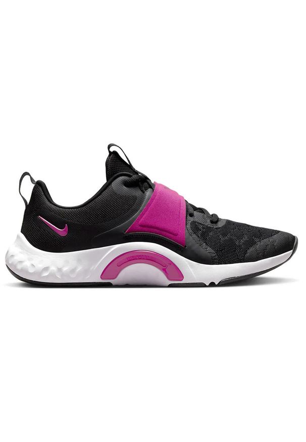 Buty treningowe damskie Nike Renew Inseason TR 12. Zapięcie: sznurówki. Kolor: czarny. Materiał: guma, materiał, tkanina, syntetyk. Szerokość cholewki: normalna. Sport: bieganie