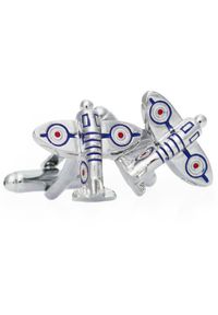 Modini - Srebrne spinki do mankietów - samoloty A290. Kolor: srebrny #1