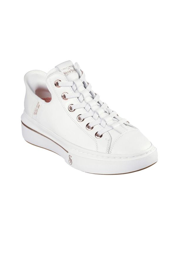 skechers - Buty sportowe trampki damskie Skechers Snoop One-OG Leather SLIP-INS. Kolor: biały, wielokolorowy, żółty
