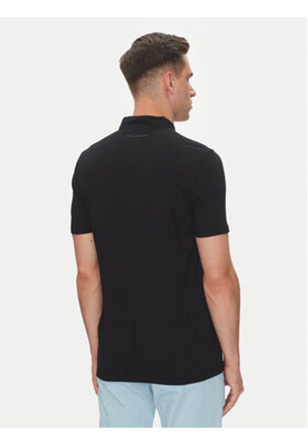 Karl Lagerfeld - KARL LAGERFELD Polo 745023 552224 Czarny Regular Fit. Typ kołnierza: polo. Kolor: czarny. Materiał: bawełna