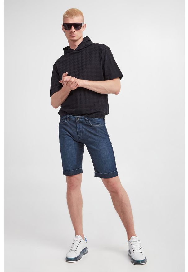 Emporio Armani - T-shirt z kapturem męski EMPORIO ARMANI. Typ kołnierza: kaptur