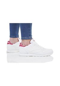 Buty do chodzenia dla dzieci Reebok Classic Leather. Zapięcie: sznurówki. Kolor: biały. Materiał: materiał, syntetyk, skóra. Szerokość cholewki: normalna. Model: Reebok Classic. Sport: turystyka piesza