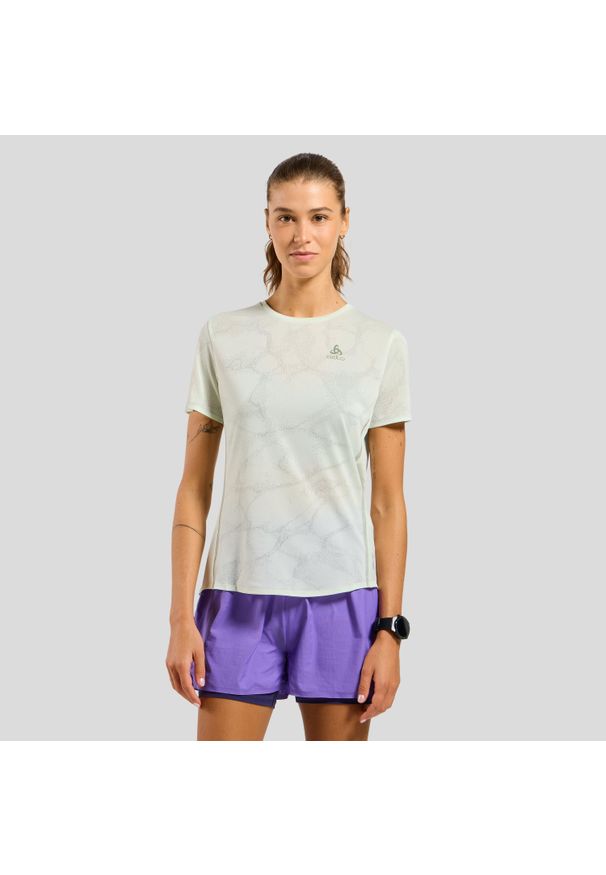 Odlo - Koszulka damska do biegania ODLO Zeroweight Engineered Chill-Tec. Kolor: zielony. Sport: bieganie