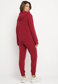 Born2be - Bordowy 2-częściowy Komplet Dresowy z Bluzą i Spodniami Seraphelle. Kolor: czerwony. Materiał: dresówka #3