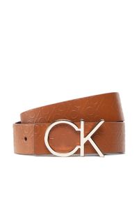 Calvin Klein Pasek Damski Re-Lock Ck Rev Belt 30mm K60K610156 Brązowy. Kolor: brązowy. Materiał: skóra