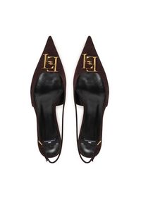 Elisabetta Franchi Czółenka SA17L61E2 Brązowy. Kolor: brązowy. Materiał: zamsz, skóra #3