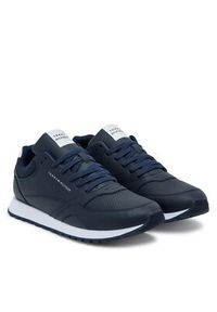 TOMMY HILFIGER - Tommy Hilfiger Sneakersy New Runner Eva Ess FM0FM05512 Granatowy. Kolor: niebieski. Materiał: skóra