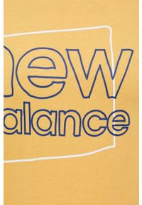 New Balance t-shirt WT21801VAC damski kolor żółty. Kolor: żółty. Wzór: nadruk #5