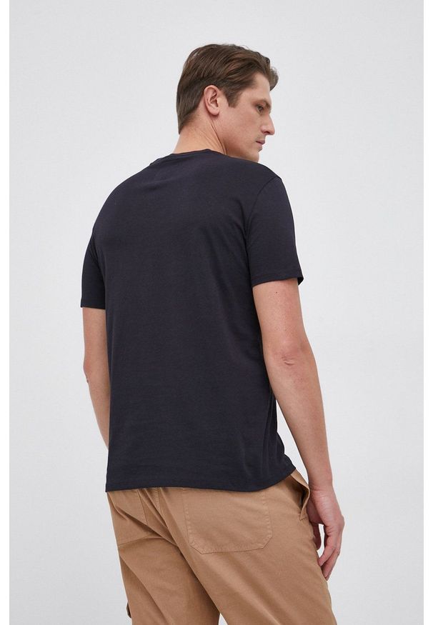 Armani Exchange - T-shirt. Okazja: na co dzień. Kolor: niebieski. Wzór: nadruk. Styl: casual