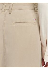 TOMMY HILFIGER - Tommy Hilfiger Spódnica midi WW0WW44726 Beżowy Regular Fit. Kolor: beżowy. Materiał: lyocell #4