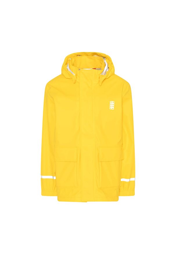 Kurtka turystyczna dla dzieci LEGO Lwjochy 201 przeciwdeszczowa. Kolor: żółty