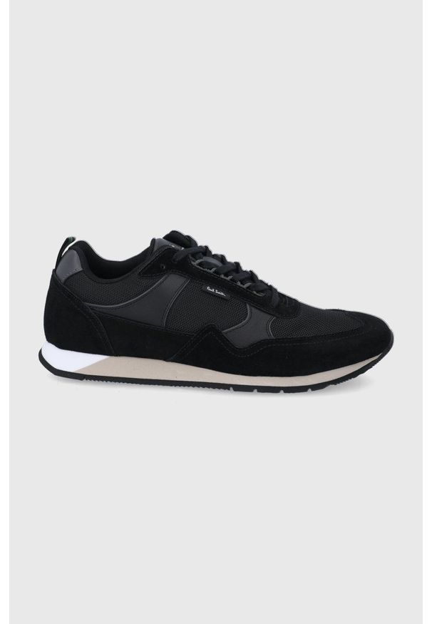 PS PAUL SMITH - PS Paul Smith Buty kolor czarny. Nosek buta: okrągły. Zapięcie: sznurówki. Kolor: czarny. Materiał: guma
